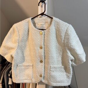 Abercrombie & Fitch Cream Blazer with Gold Buttons